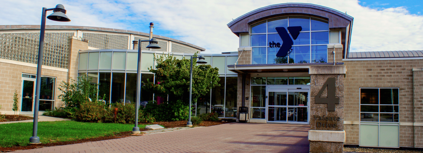 Entrance of YMCA office, welcoming all towards youth development in Central Massachusetts