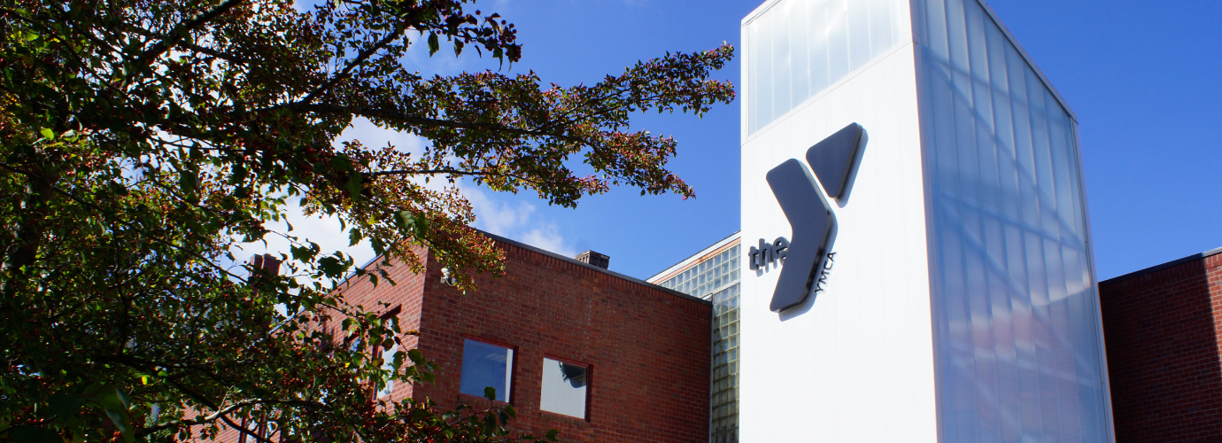 Outside view of YMCA building, a hub for youth development and healthy living in Central Massachusetts