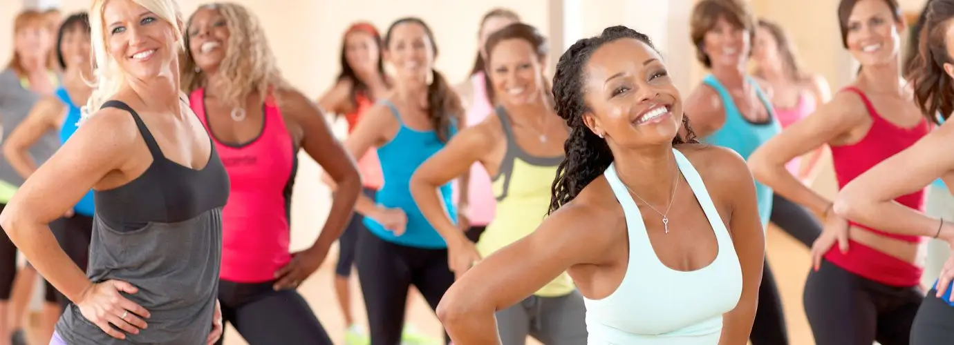 Group of woman in exercise class