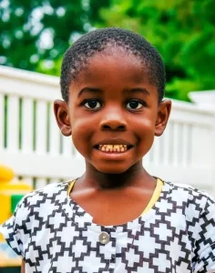 Toddler boy smiling for the camera